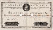 Frankreich 50 Livres 1792-04-30, 15A, S -
