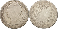 Frankreich 1/2 ECU, 44 Sols Münze, Louis XV, 1/2 Écu au bandeau, Riom -