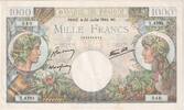 Frankreich 1000 Francs Commerce et Industrie, 1944-07-20, T.4395, VZ+ -