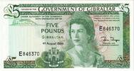 Gibraltar 5 Pounds 1988-08-04, UNZ -