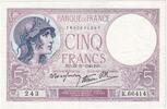 Frankreich 5 Francs Violet, 1940-11-28, K.66414, VZ -