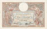 Frankreich 100 Francs Luc Olivier Merson, 1938-10-27, B.61626, SS+ -