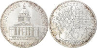Frankreich 100 Francs Münze, Panthéon, Paris, SS+, Silber, KM:951.1 -