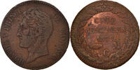 Monaco 5 Centimes, Cinq Münze, Honore V, S+, Kupfer, KM:95.2a -