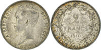 Belgien 2 Francs, 2 Frank Münze, SS, Silber, KM:74 -