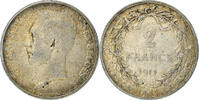 Belgien 2 Francs, 2 Frank Münze, SS, Silber, KM:74 -