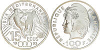 Frankreich 100 Francs-15 Ecus Münze, STGL, Silber, KM:1030 -