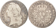 Frankreich 24 Sols, 1/5 ECU Münze, Louis XV, 1/5 Écu au bandeau -