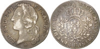 Frankreich 24 Sols, 1/5 ECU Münze, Louis XV, 1/5 Écu au bandeau -