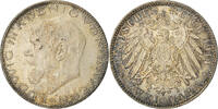 Deutsch Staaten 2 Mark Münze, BAVARIA, Ludwig III, Munich, SS+, Silber -