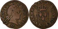 Frankreich Liard Münze, Louis XV, Liard à la vieille tête, Metz, S -