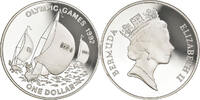 Bermuda Dollar Münze, Elizabeth II, STGL, Silber, KM:85 -