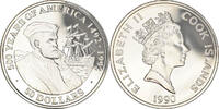 Cookinseln 50 Dollars Münze, Elizabeth II, Franklin Mint, STGL, Silber -