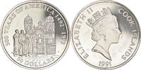 Cookinseln 50 Dollars Münze, Elizabeth II, Franklin Mint, STGL, Silber -