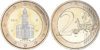 Deutschland 2 Euro Hessen, Munich, Iridescent, VZ, Bi-Metallic, KM:New -