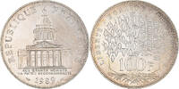 Frankreich 100 Francs Münze, Panthéon, Paris, VZ, Silber, KM:951.1 -
