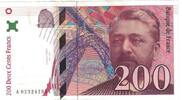 Frankreich 200 Francs Eiffel, VZ, Fayette:75.2, KM:159a -