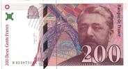 Frankreich 200 Francs Eiffel, UNZ-, Fayette:75.2, KM:159a -