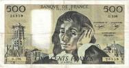 Frankreich 500 Francs Pascal, 1979-06-07, SS, Fayette:71.19, KM:156d -
