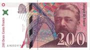 Frankreich 200 Francs Eiffel, A.023, UNZ-, Fayette:75.2, KM:159a -