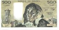 Frankreich 500 Francs Pascal, A.207, UNZ-, Fayette:71.30, KM:156e -