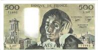 Frankreich 500 Francs Pascal, A.207, UNZ-, Fayette:71.31, KM:156e -