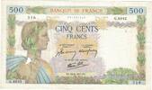 Frankreich 500 Francs La Paix, G.604, S+, Fayette:32.35, KM:95b -