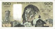 Frankreich 500 Francs Pascal, O.139, SS+, Fayette:71.24, KM:156e -