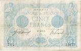 Frankreich 5 Francs Bleu, J.917, S+, Fayette:2.34, KM:70 -
