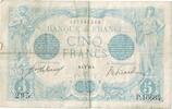 Frankreich 5 Francs Bleu, P.106, S+, Fayette:2.37, KM:70 -