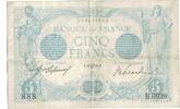 Frankreich 5 Francs Bleu, H.693, S+, Fayette:2.29, KM:70 -