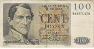 Belgien 100 Francs Geldschein, 1954-04-23, KM:129b, SS -