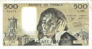 Frankreich 500 Francs Pascal, T.298, SS+, Fayette:71.41, KM:156g -