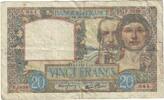 Frankreich 20 Francs Science et Travail, F.569, S, Fayette:12.18, KM:92b -