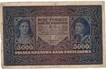 Polen 5000 Marek Geldschein, 1920-02-07, KM:31, S+ -