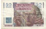 Frankreich 50 Francs Le Verrier, W.37, SS+, Fayette:20.6, KM:127a -