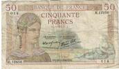 Frankreich 50 Francs Cérès, H.12856, S, Fayette:18.40, KM:85b -