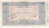 Frankreich 1000 Francs Bleu et Rose, C.2719, S+, Fayette:36.43, KM:67k -