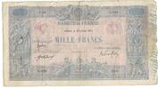 Frankreich 1000 Francs Bleu et Rose, L.894, S, Fayette:36.28, KM:67g -