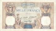 Frankreich 1000 Francs Cérès et Mercure, C.370, SS, Fayette:37.1 -