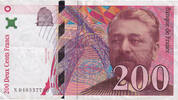 Frankreich 200 Francs Eiffel, N.040, SS+, Fayette:75.3a, KM:159b -