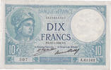 Frankreich 10 Francs Minerve, A.65162, VZ, Fayette:6.16, KM:73d -