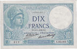 Frankreich 10 Francs Minerve, A.65162, VZ+, Fayette:6.16, KM:73d -