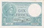 Frankreich 10 Francs Minerve, C.70482, VZ+, Fayette:7.4, KM:84 -