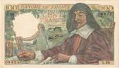 Frankreich 100 Francs Descartes, E.88, UNZ-, Fayette:27.5, KM:101a -