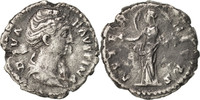 Denarius Münze, Faustina I, Rome, SS, Silber, RIC:351 -
