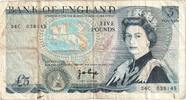 Großbritannien 5 Pounds Geldschein, Undated (1973-80), KM:378b, S -