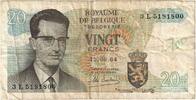 Belgien 20 Francs 1964-06-15, KM:138, S -