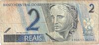Brasilien 2 Reais Undated (2001), KM:249c, S -