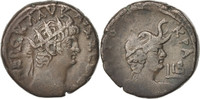 Tetradrachm Münze, Nero, Alexandria, SS, Billon, Milne:238 -